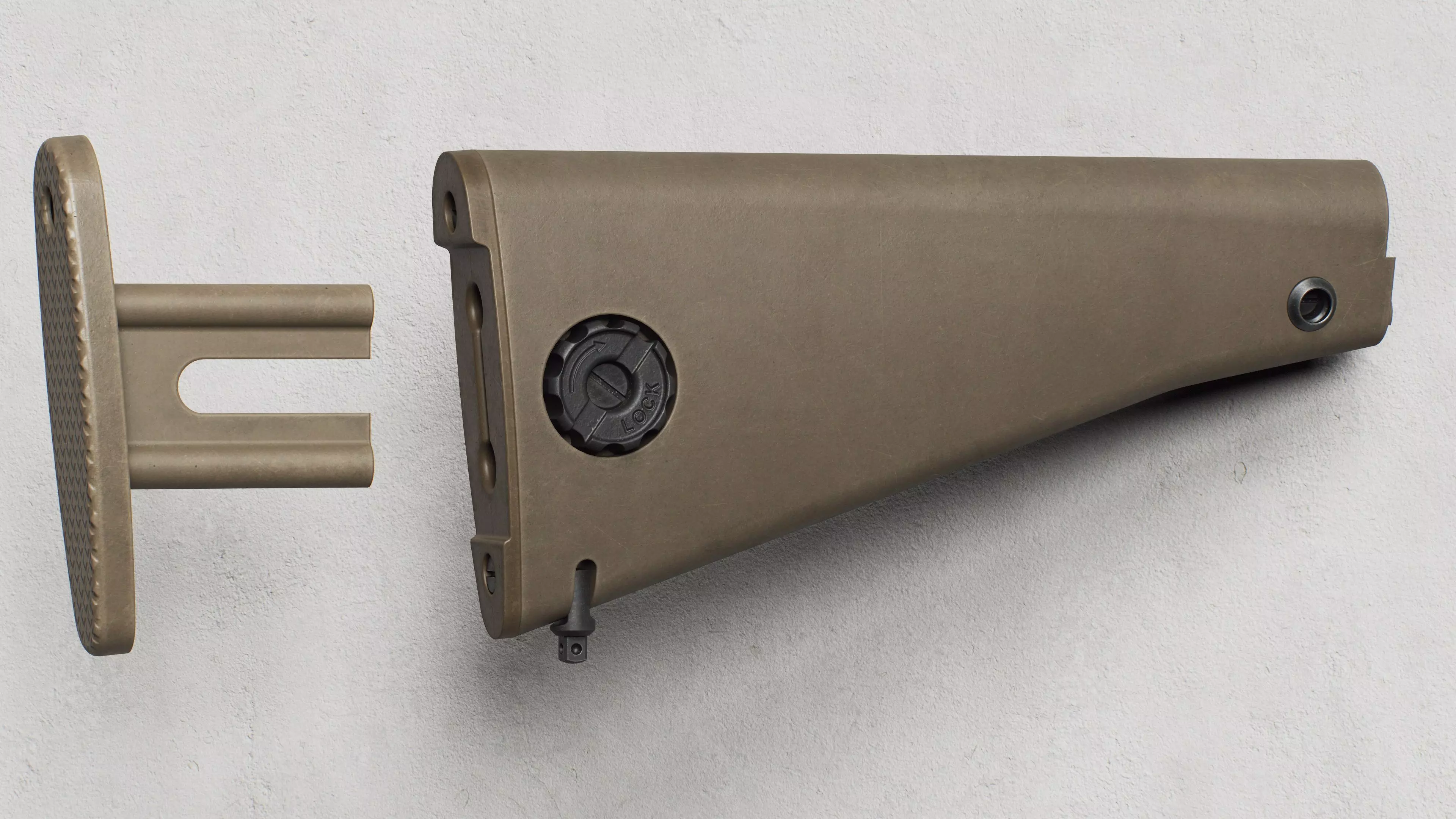 KAC - M110 - Buttstock - Replica Low-poly 3D model_6