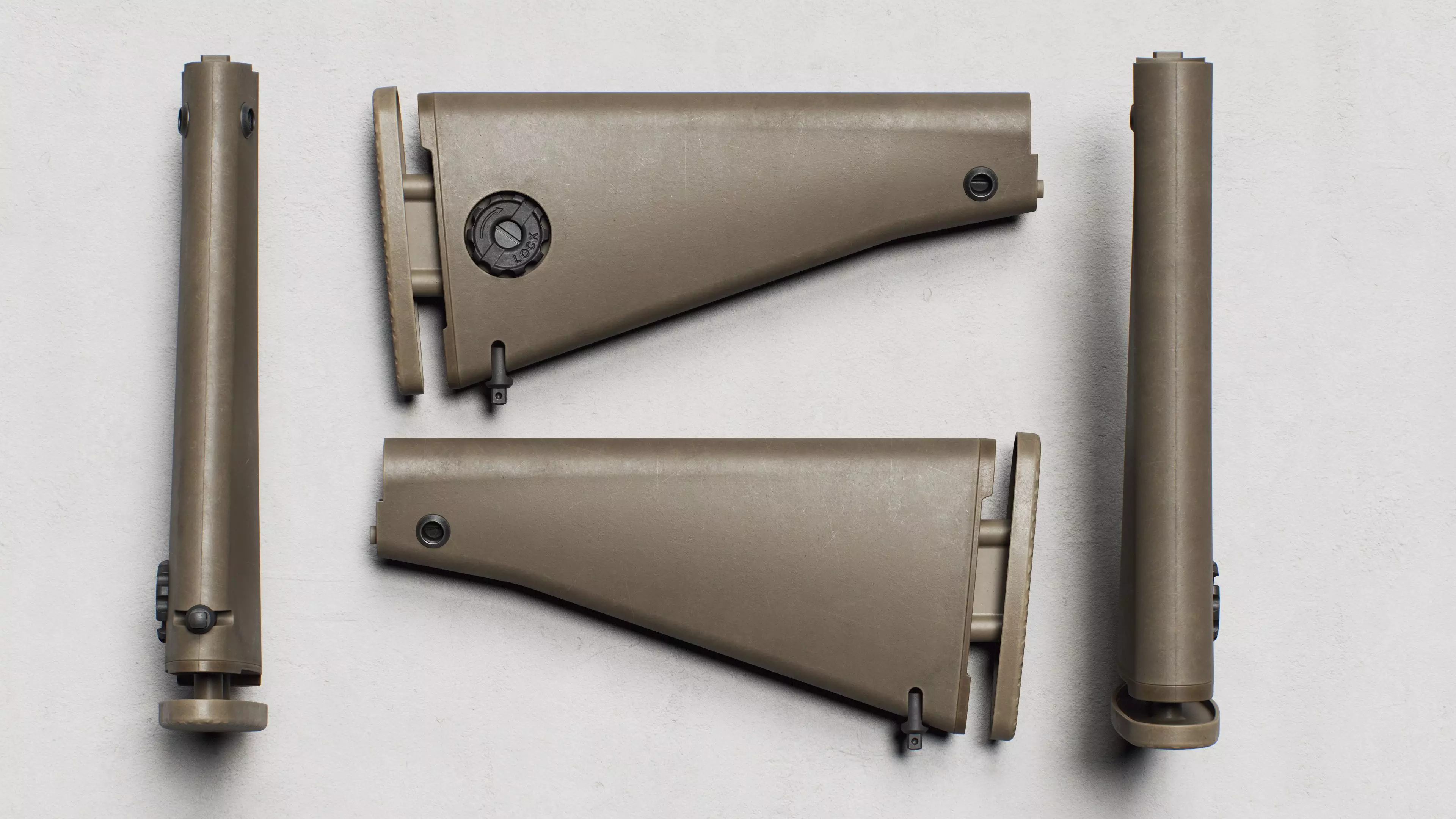 KAC - M110 - Buttstock - Replica Low-poly 3D model_5