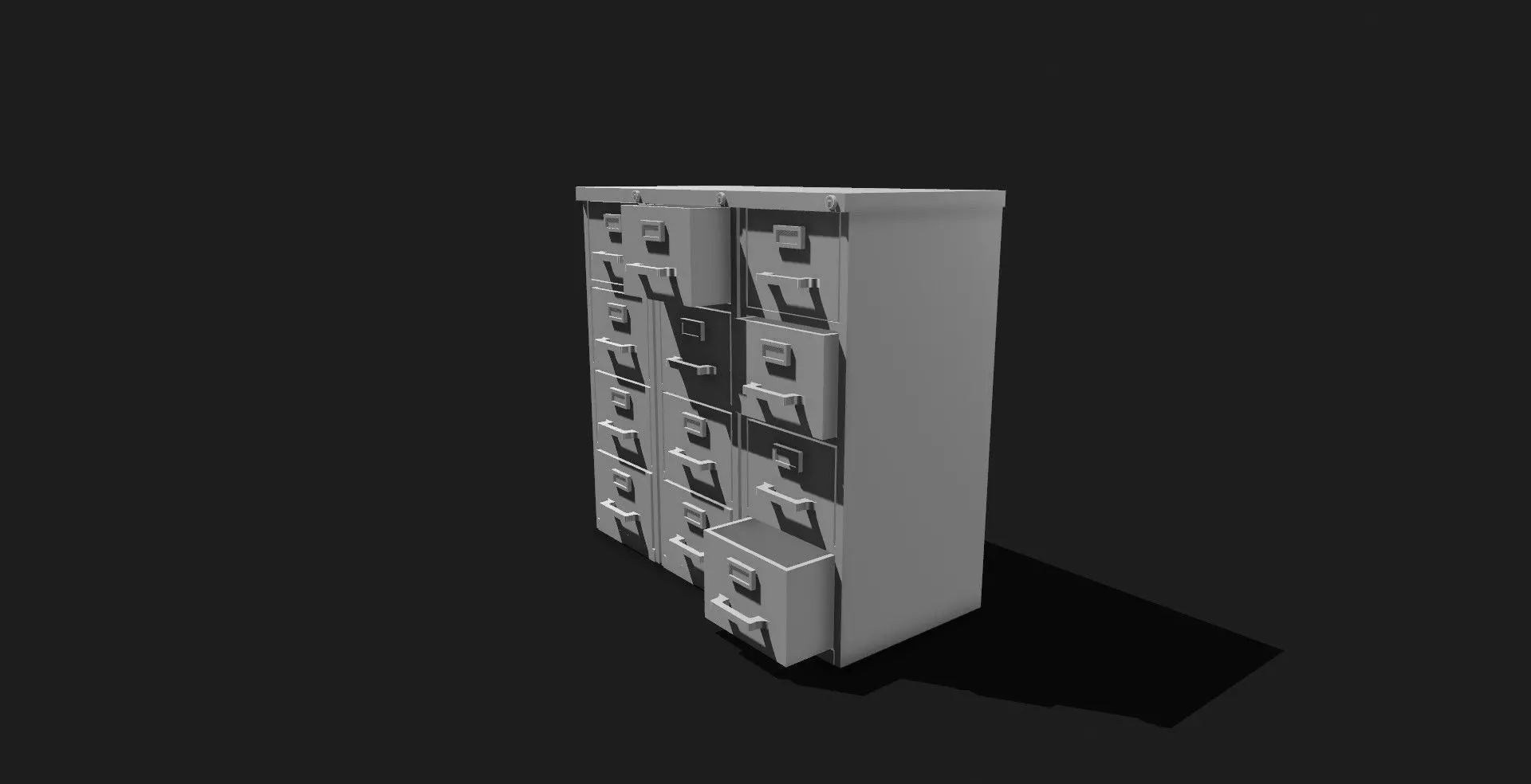 1 12 Scale Filing Cabinet 3D print model