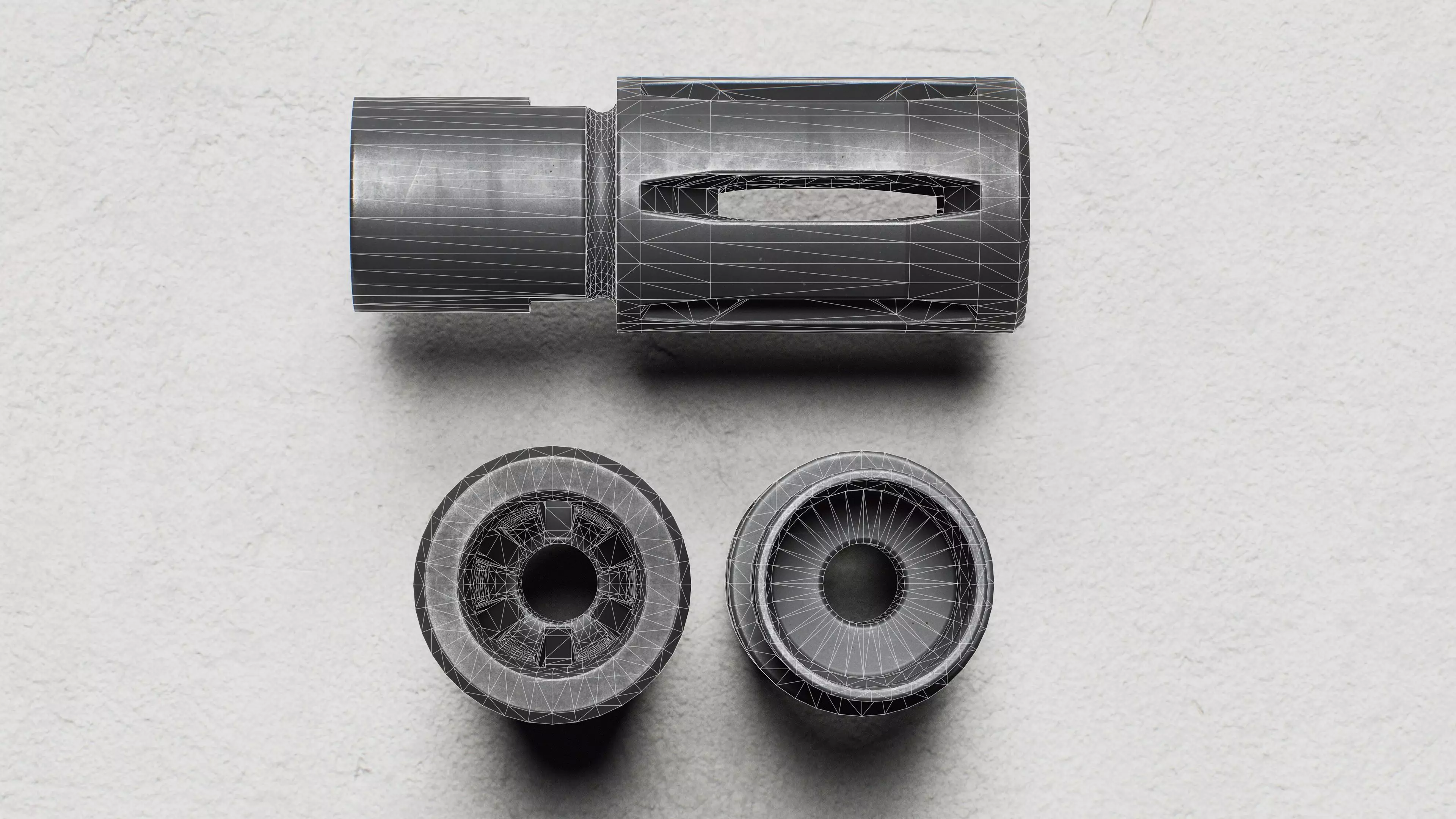 KAC - M110 - PRG Silencer - Replica Low-poly 3D model_17