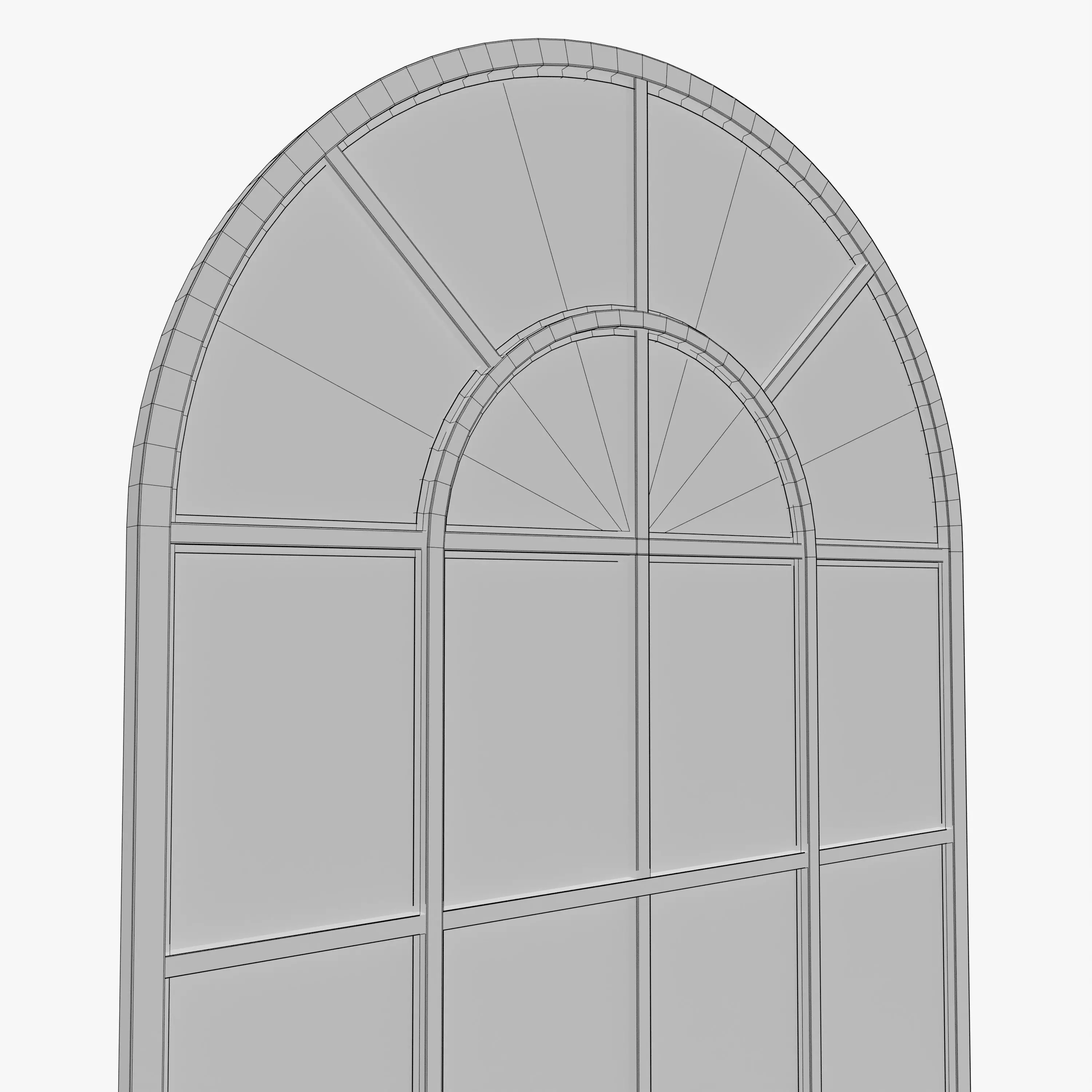 Industrial window Low-poly 3D model_11