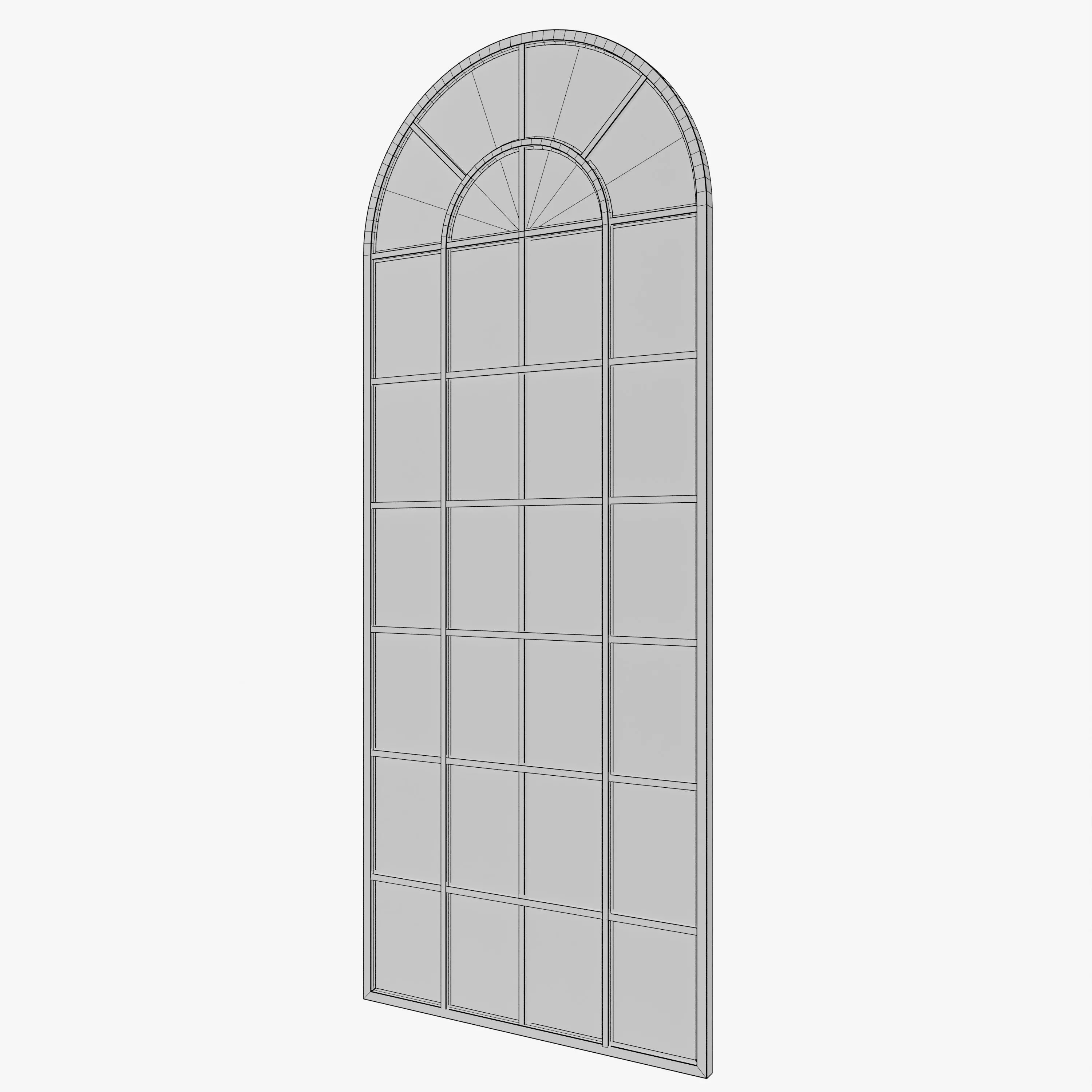 Industrial window Low-poly 3D model_7