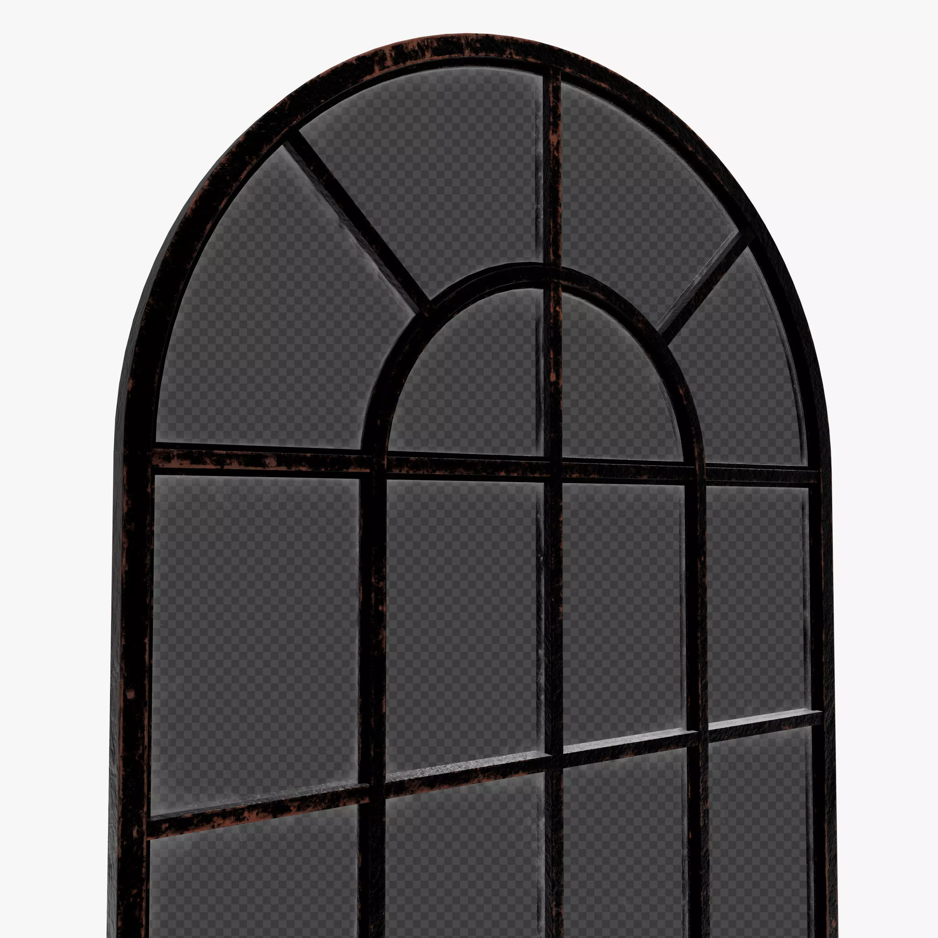 Industrial window Low-poly 3D model_5