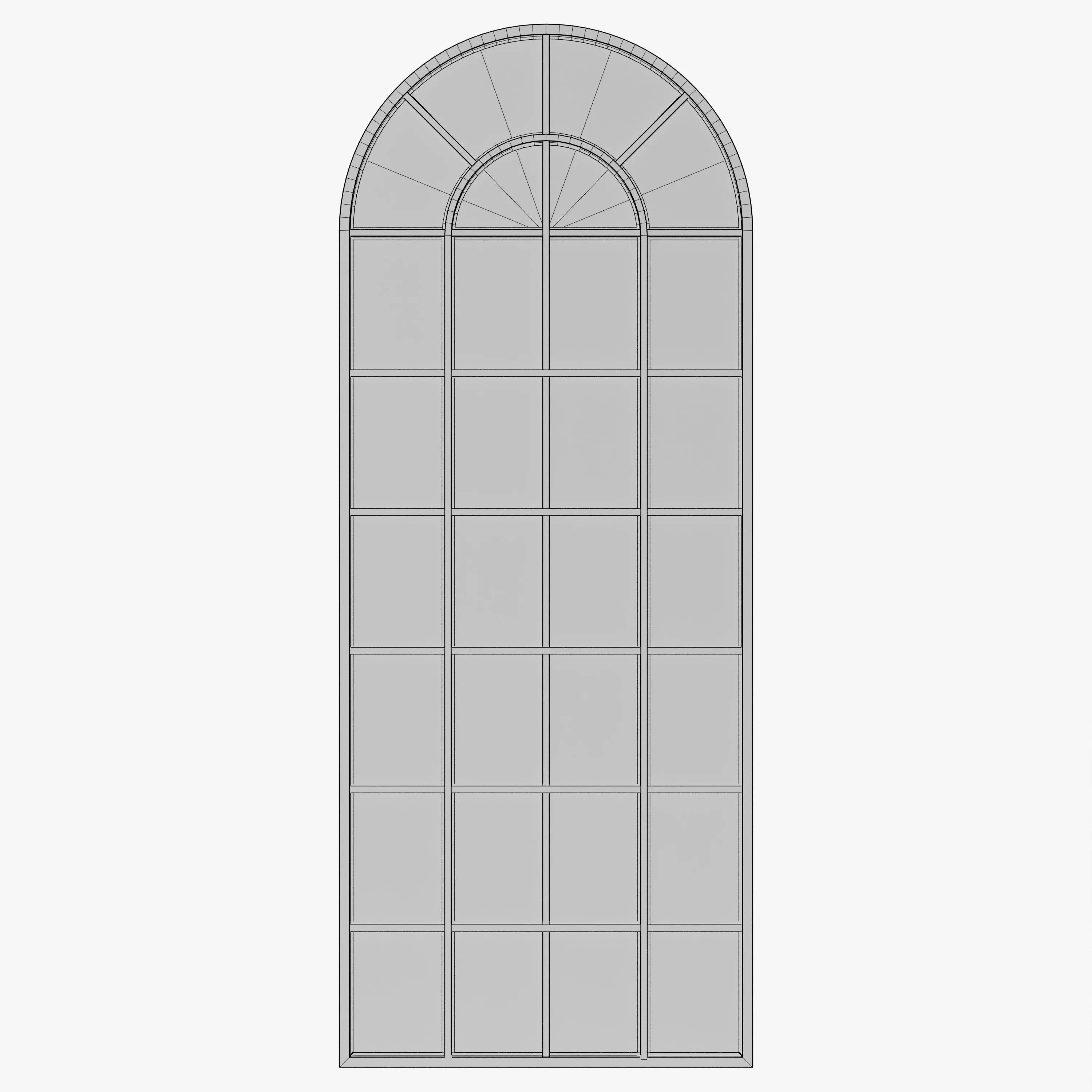Industrial window Low-poly 3D model_6