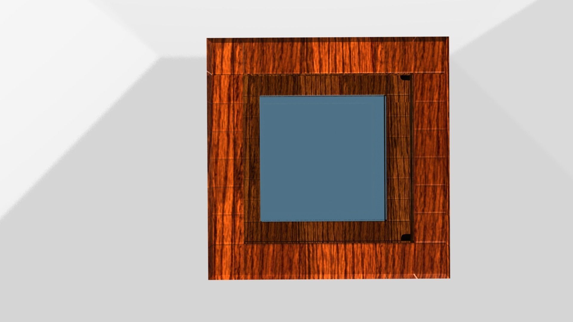 Wood And Glass Coffee Table Low-poly 3D model_6