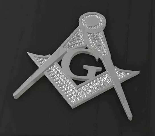 dije con iniciales  3D print model_6