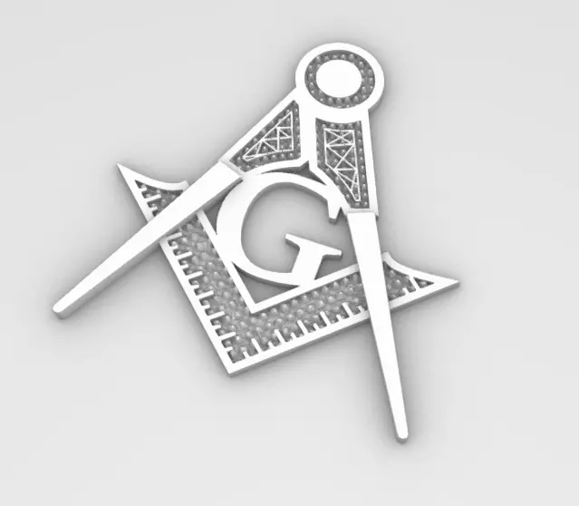 dije con iniciales  3D print model_1