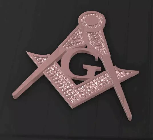 dije con iniciales  3D print model_7