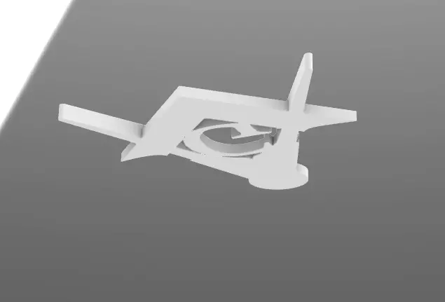 dije con iniciales  3D print model_3