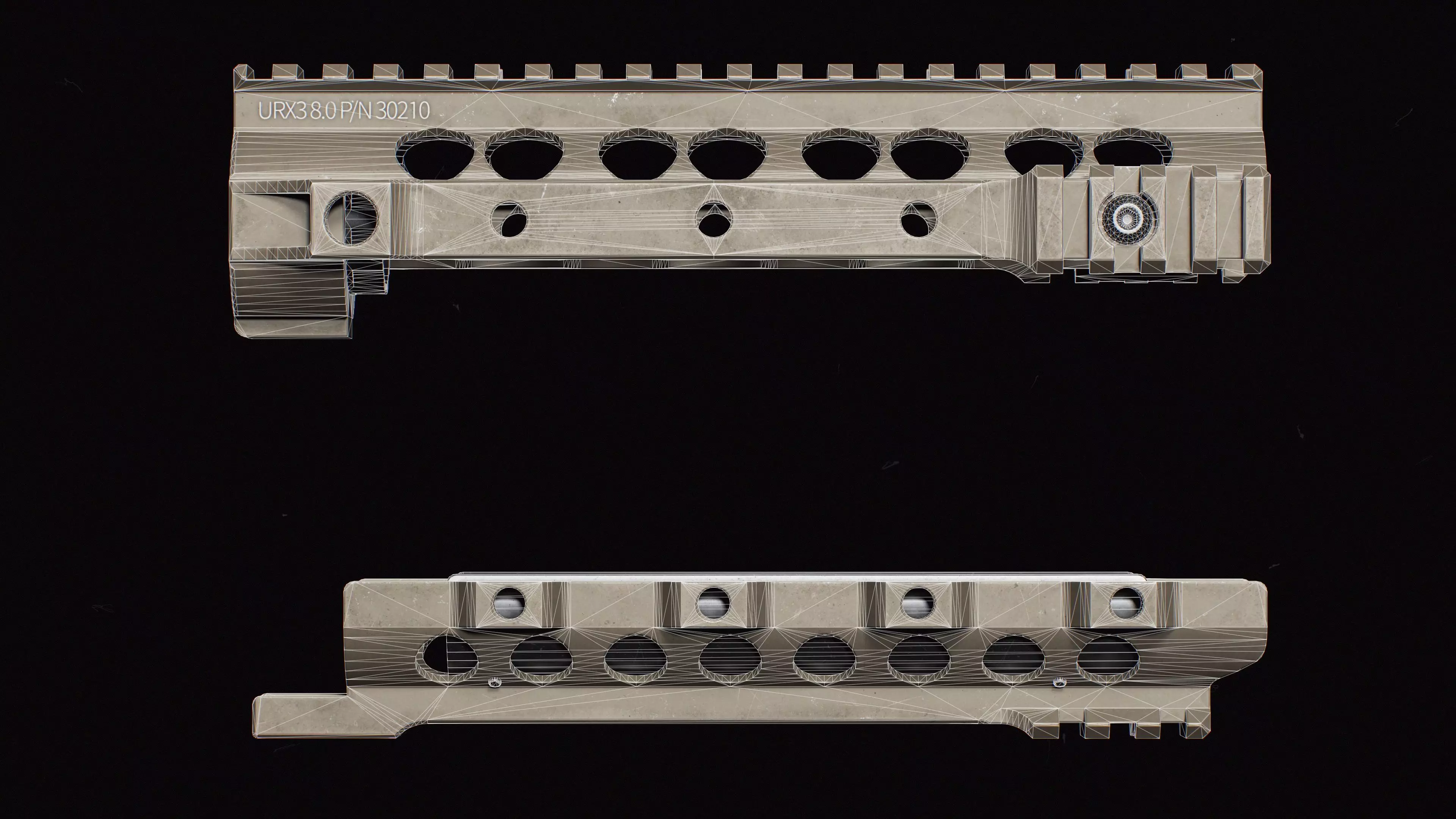 KAC - AR-15 - URX 3 - Replica Low-poly 3D model_29