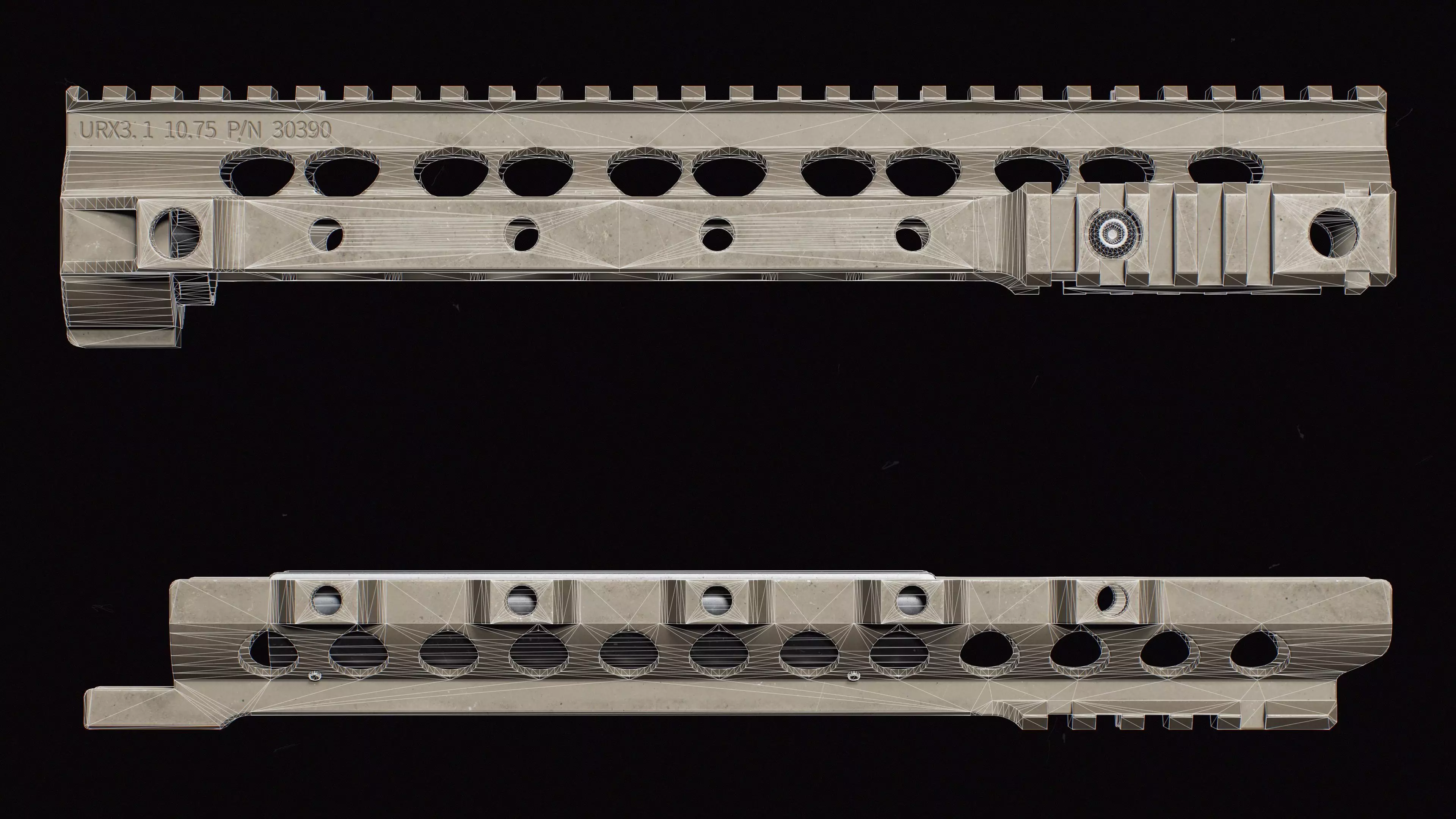 KAC - AR-15 - URX 3 - Replica Low-poly 3D model_30