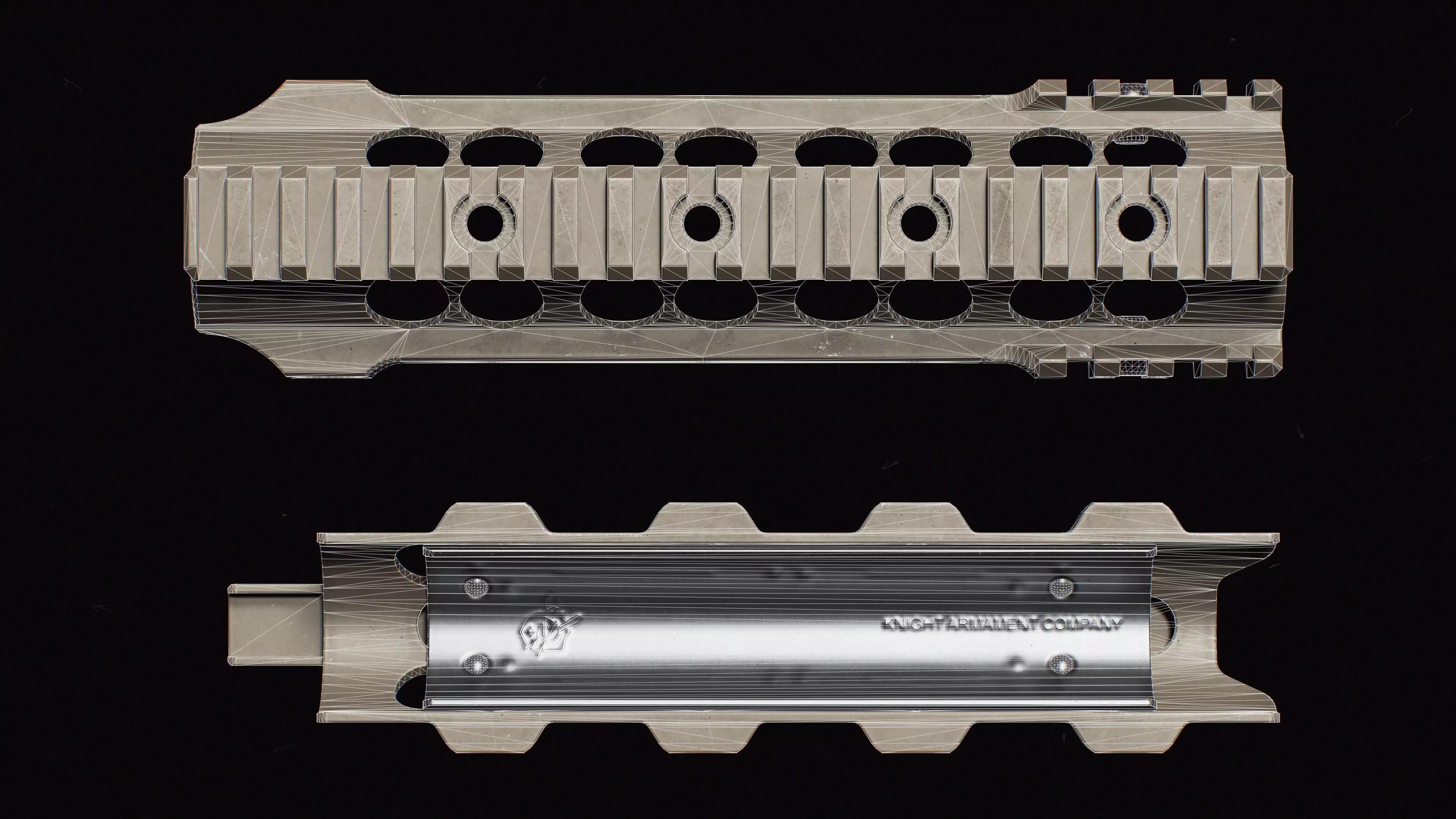 KAC - AR-15 - URX 3 - Replica Low-poly 3D model_32