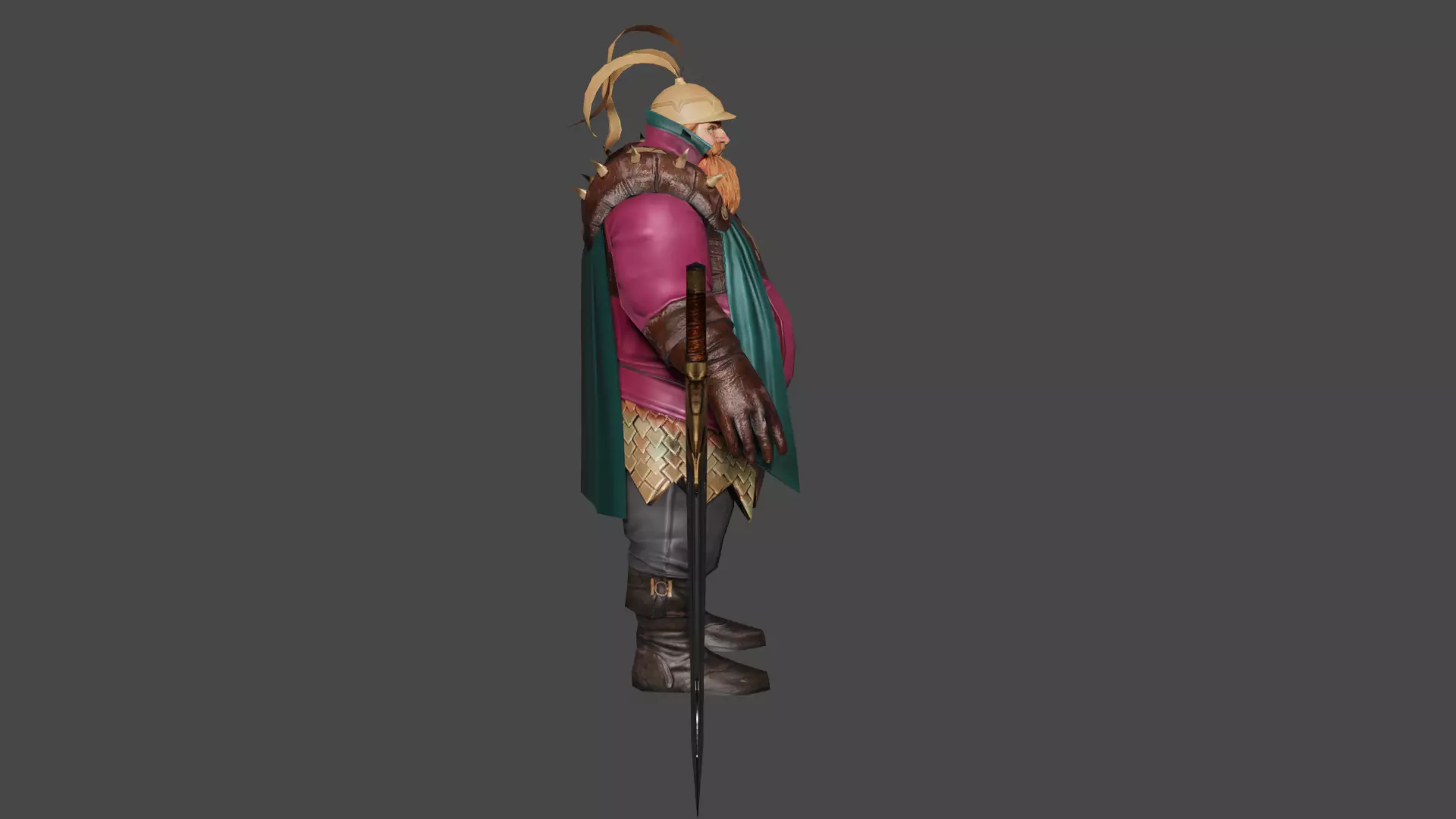 Volstagg Low-poly 3D model_2