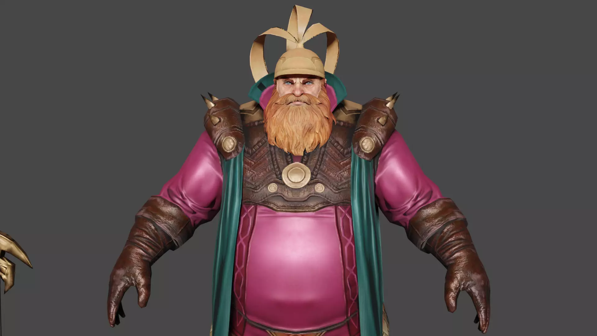 Volstagg Low-poly 3D model_1
