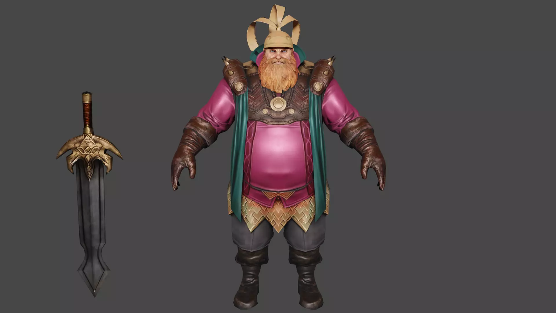 Volstagg Low-poly 3D model_0