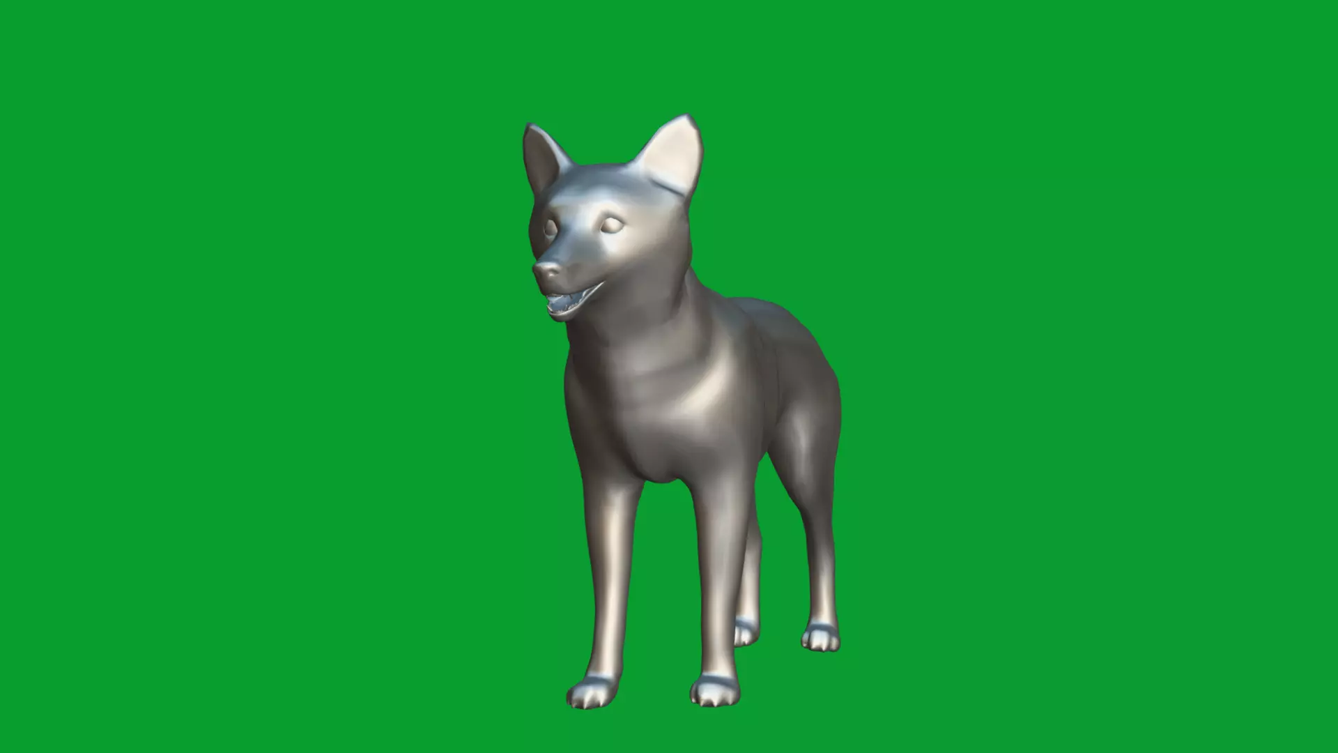 European Female Jackal Low-poly 3D model_10