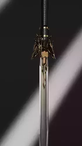 Ornate Fantasy Sword 3D Model