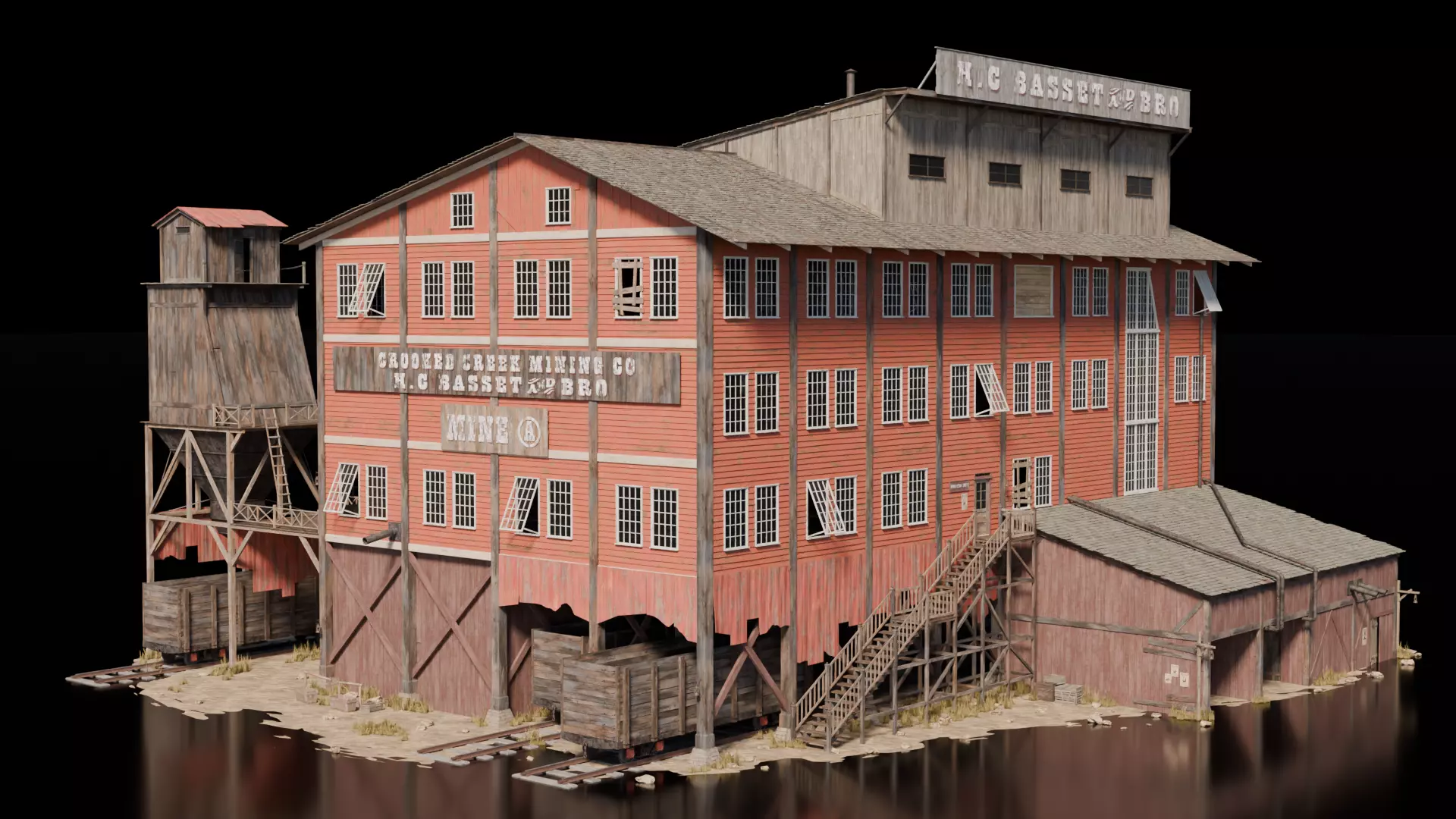 Wild West Building Coal Company 3D model_0