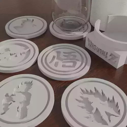 Dragon Ball Coaster Set 6 STL Files Custom Case  