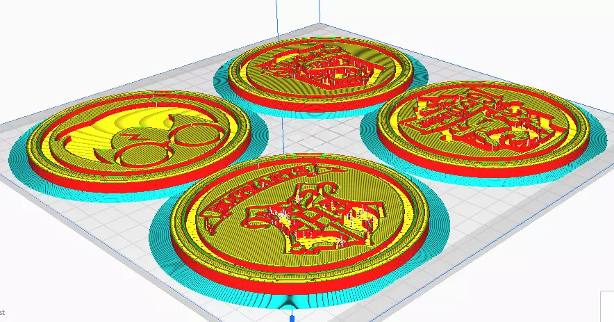 Harry Potter Coaster Set 6 STL Files Custom Hogwarts Case   3D print model_5