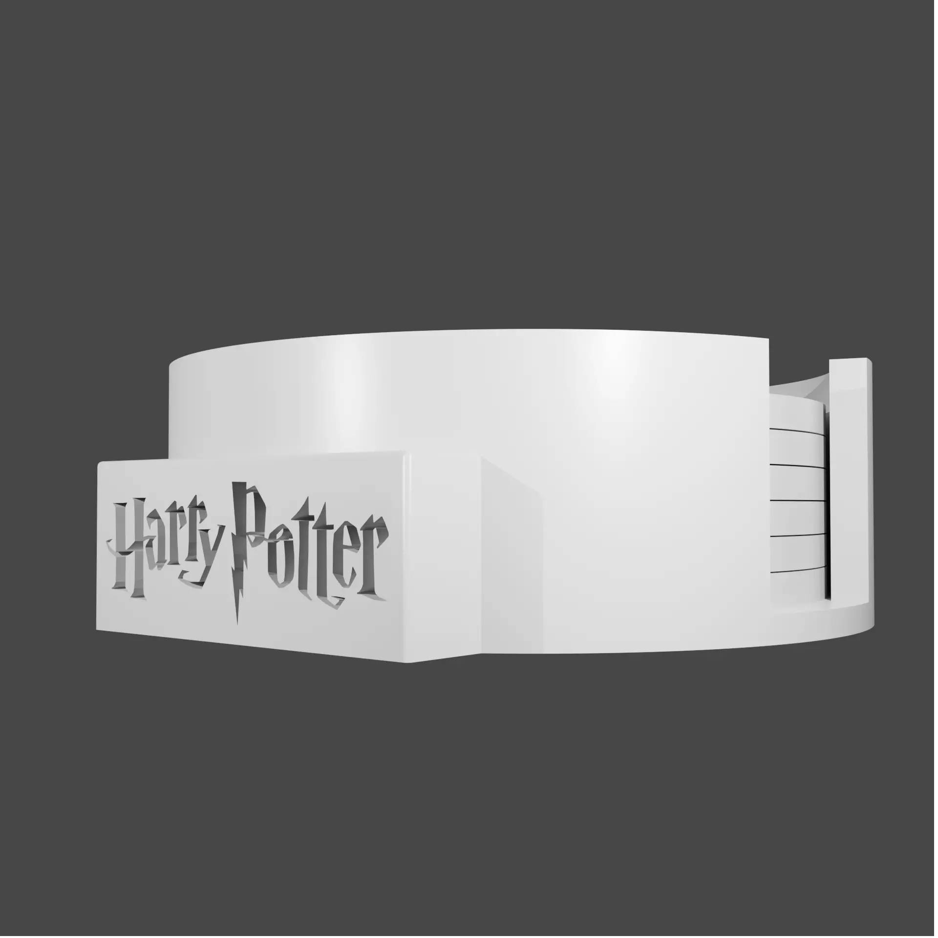 Harry Potter Coaster Set 6 STL Files Custom Hogwarts Case   3D print model_3