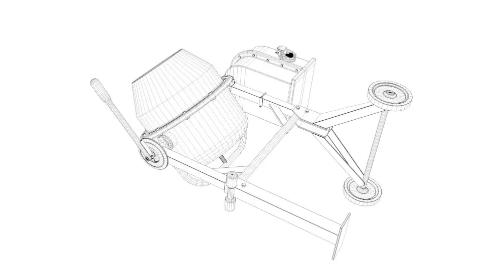 Concrete Mixer 3D model_7