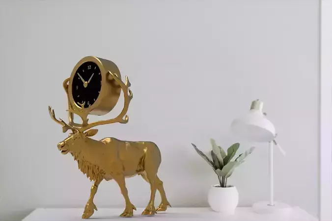 Reindeer desk clock