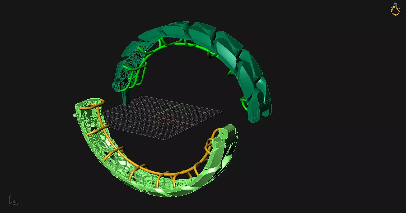 Bracelet Gold 3D print model_2