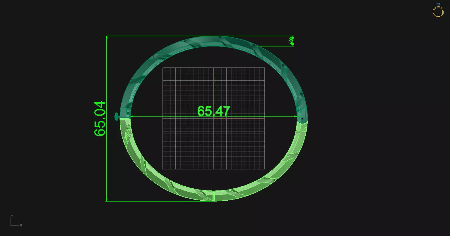 Bracelet Gold 3D print model_3