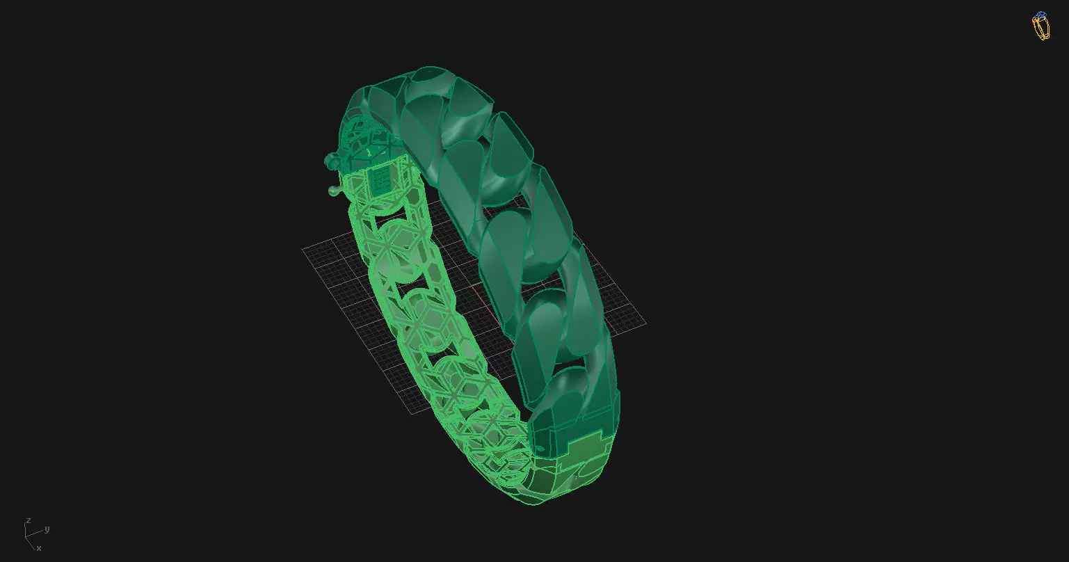 Bracelet Gold 3D print model_6