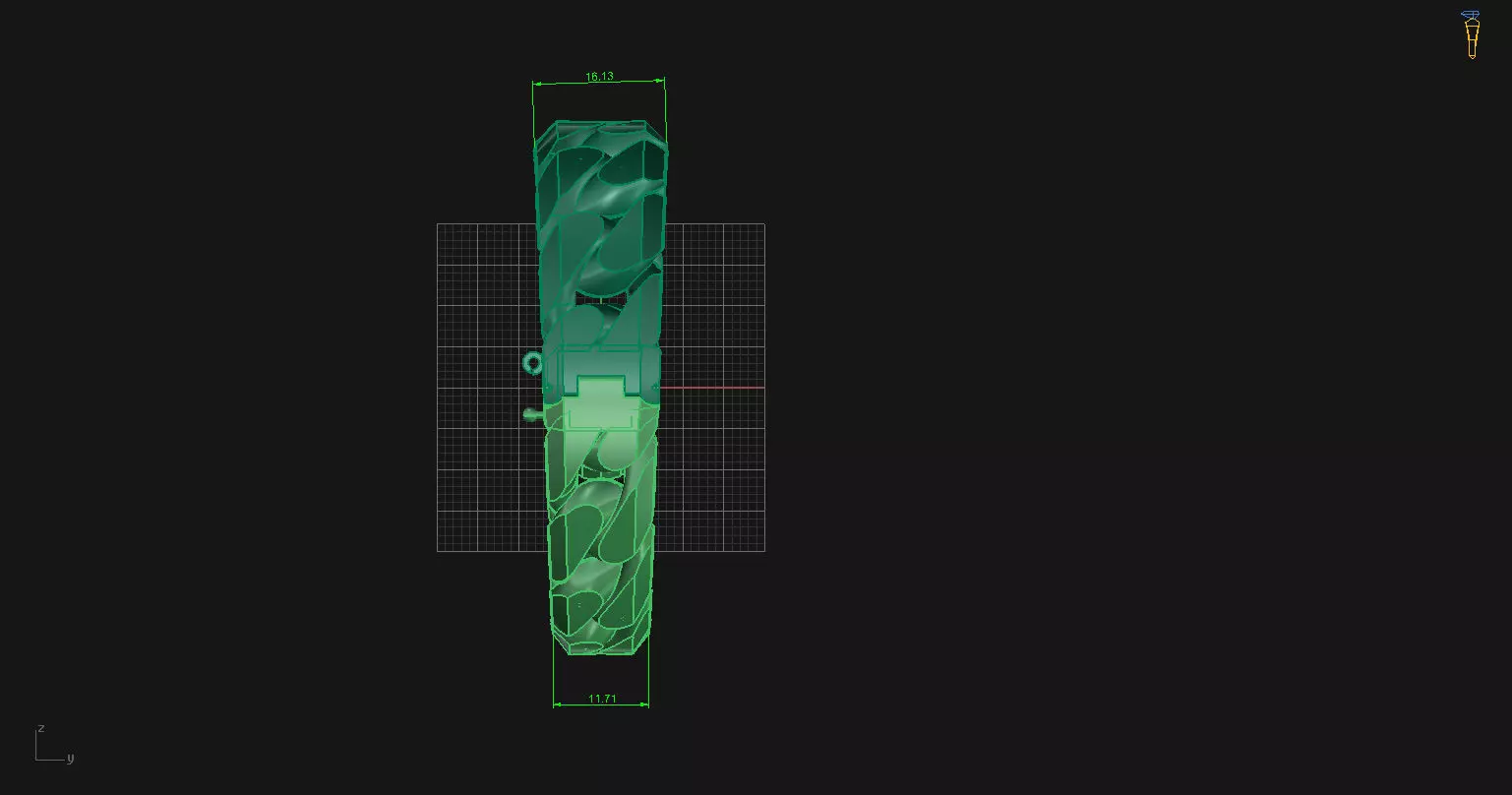 Bracelet Gold 3D print model_4