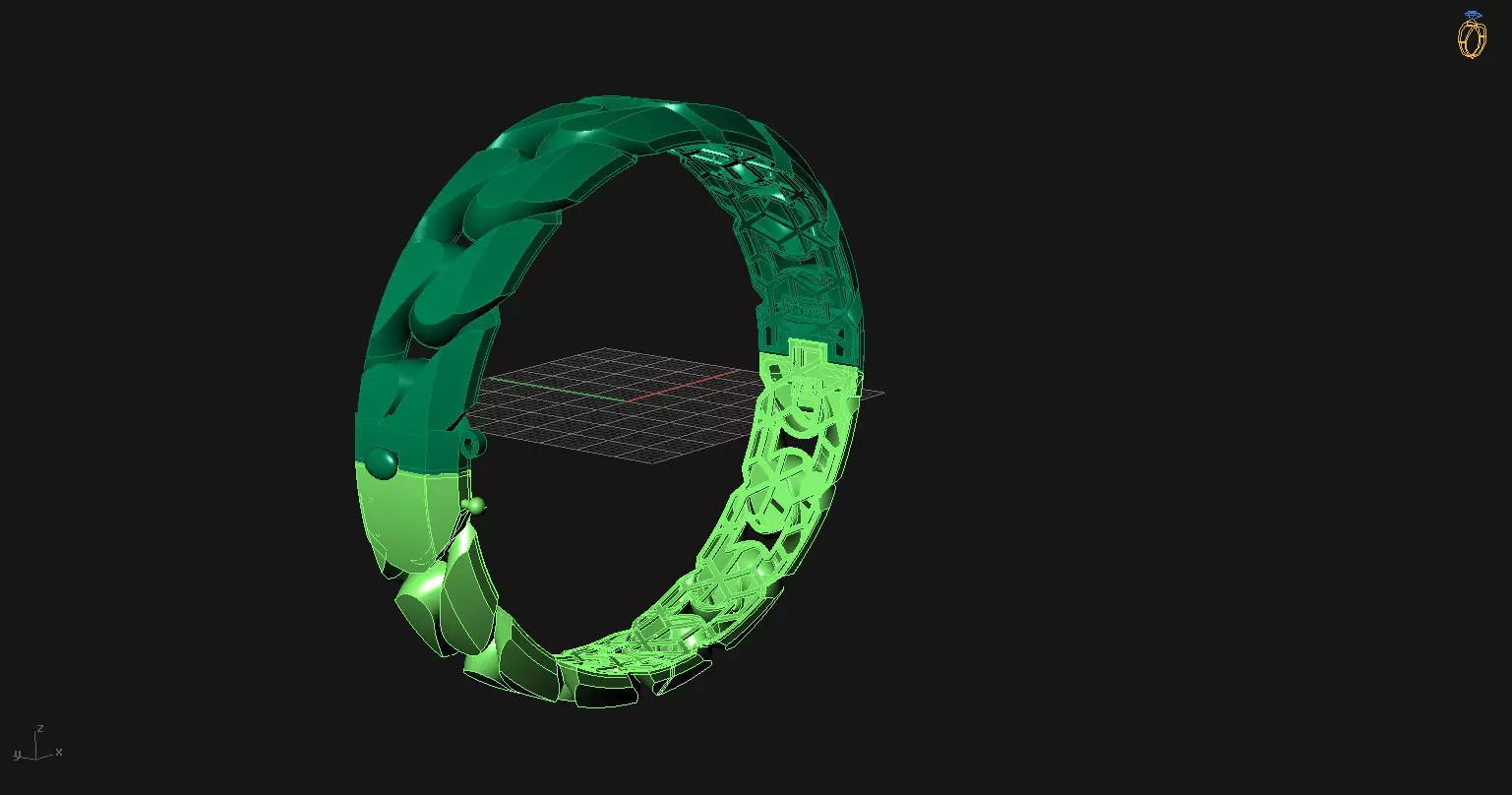 Bracelet Gold 3D print model_7