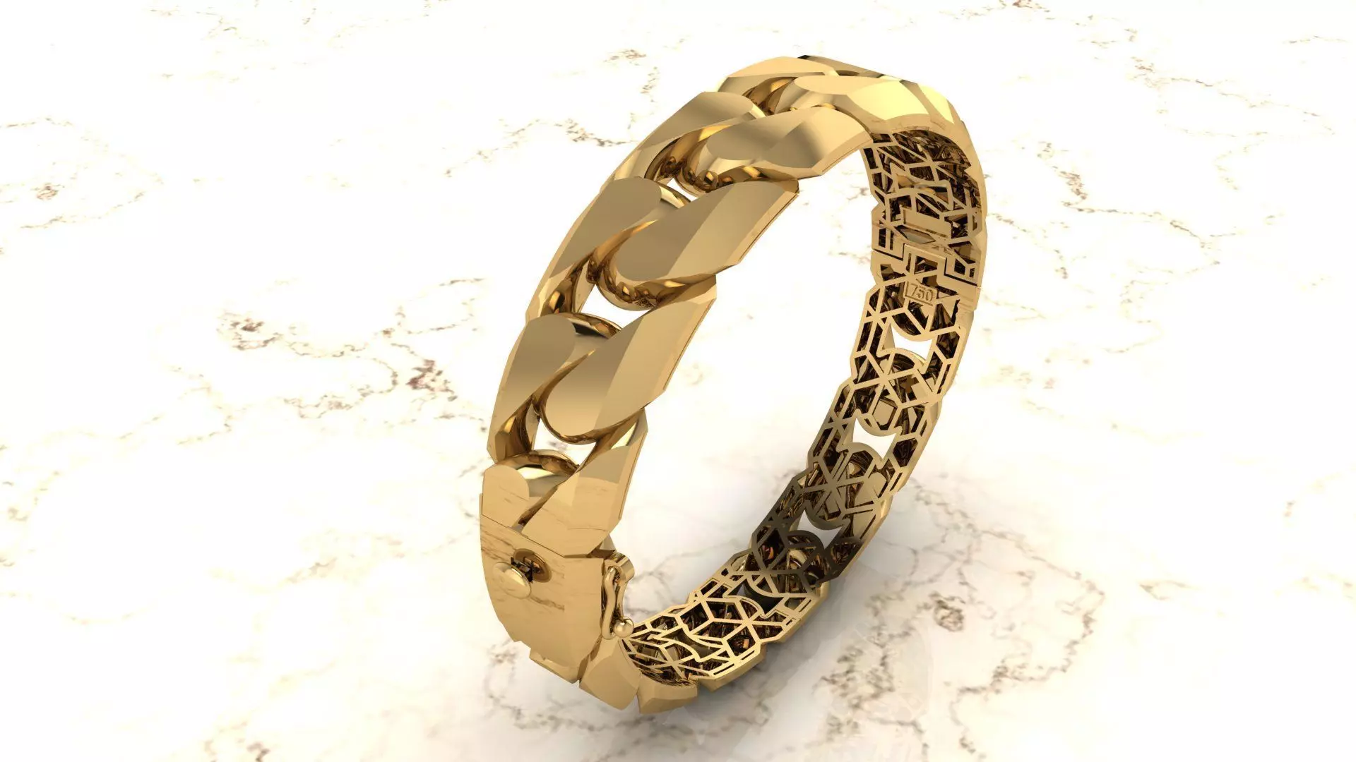 Bracelet Gold 3D print model_0