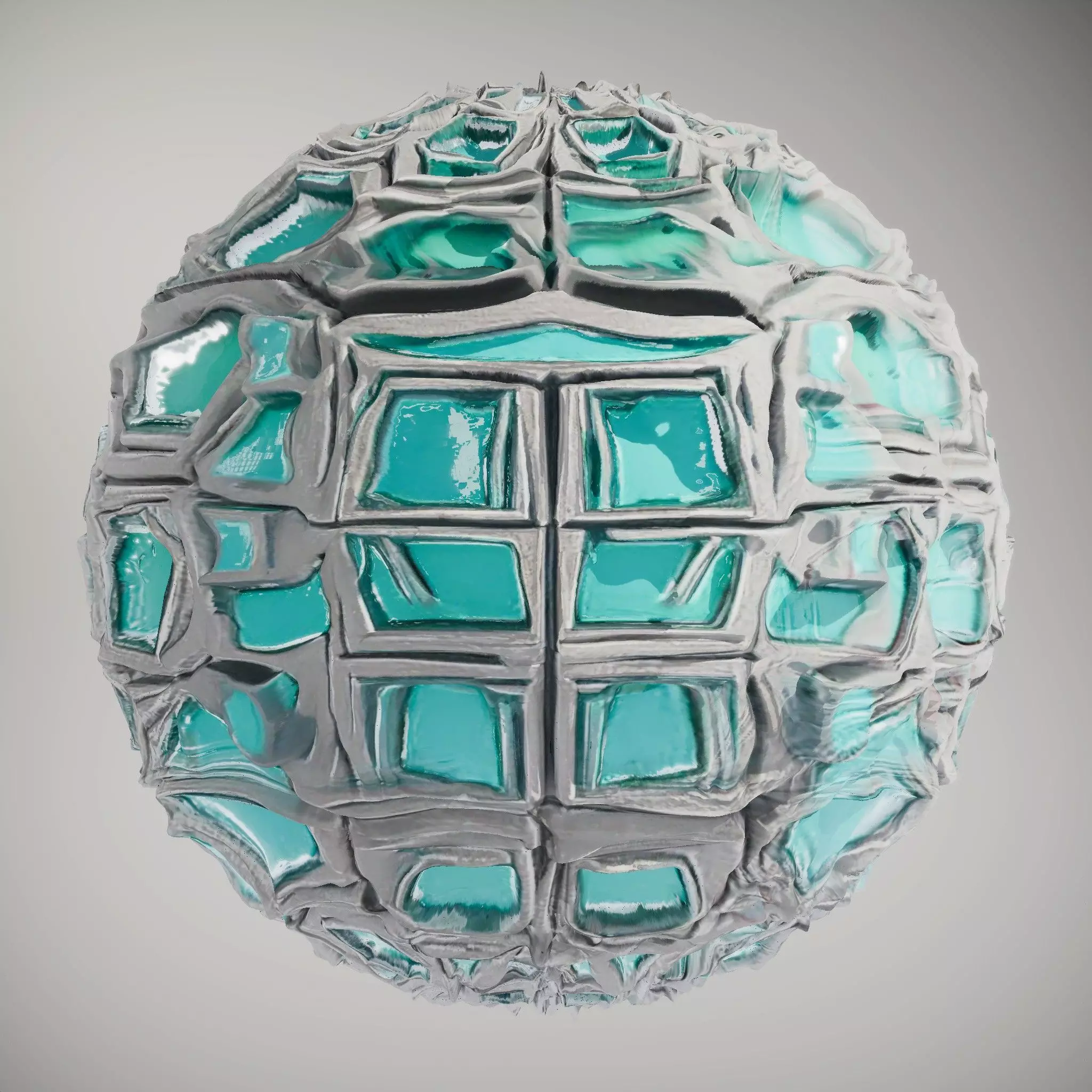 Geometric SciFi Hexagon Panels HQ PBR Textures Set Texture_2