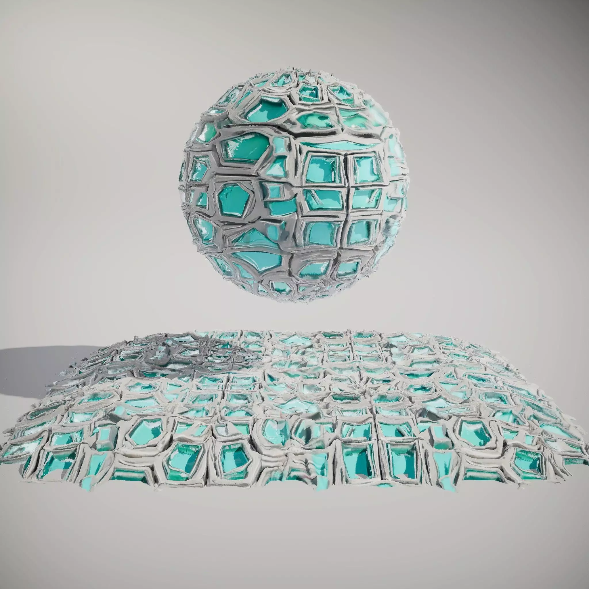 Geometric SciFi Hexagon Panels HQ PBR Textures Set Texture_0