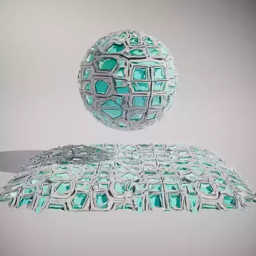 Geometric SciFi Hexagon Panels HQ PBR Textures Set