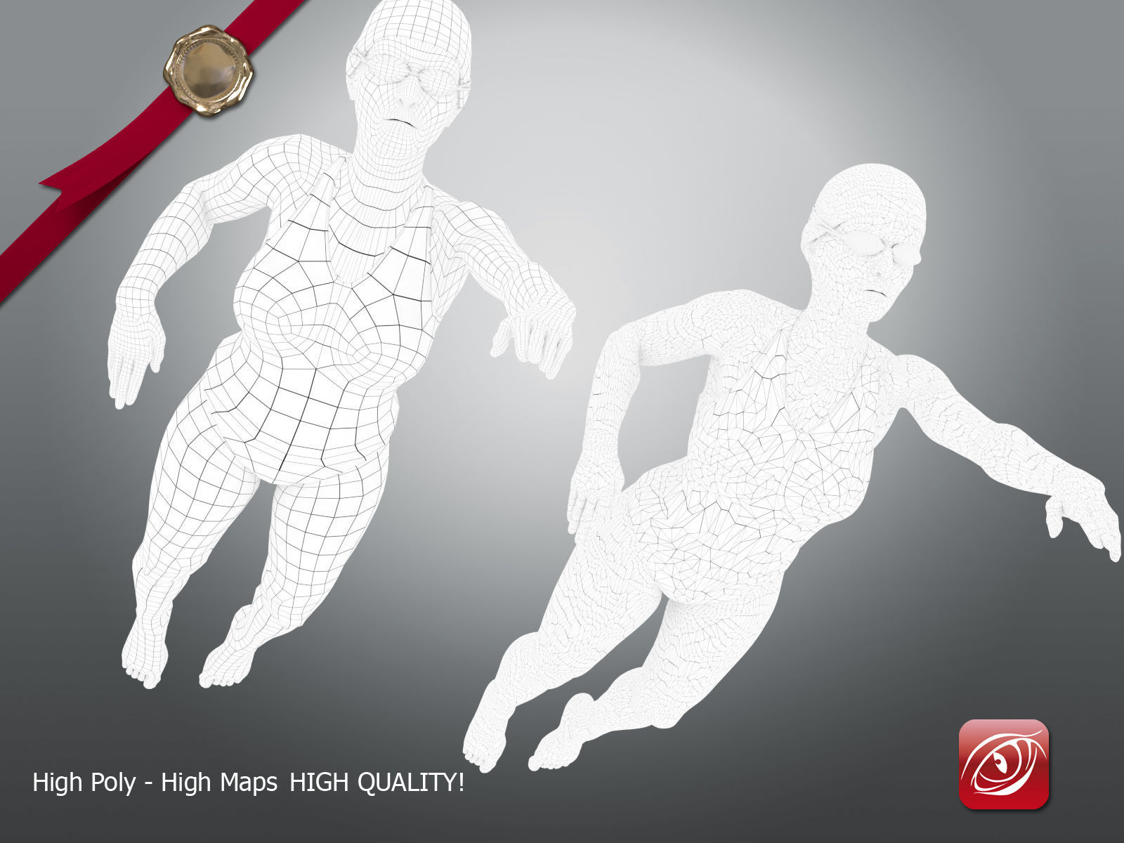 SwimmingpoolgirlCCrawl four female swimmers swimsuits 3D model_6