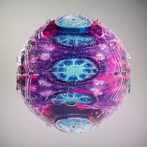 Neon Futuristic Clock HQ PBR Textures Set