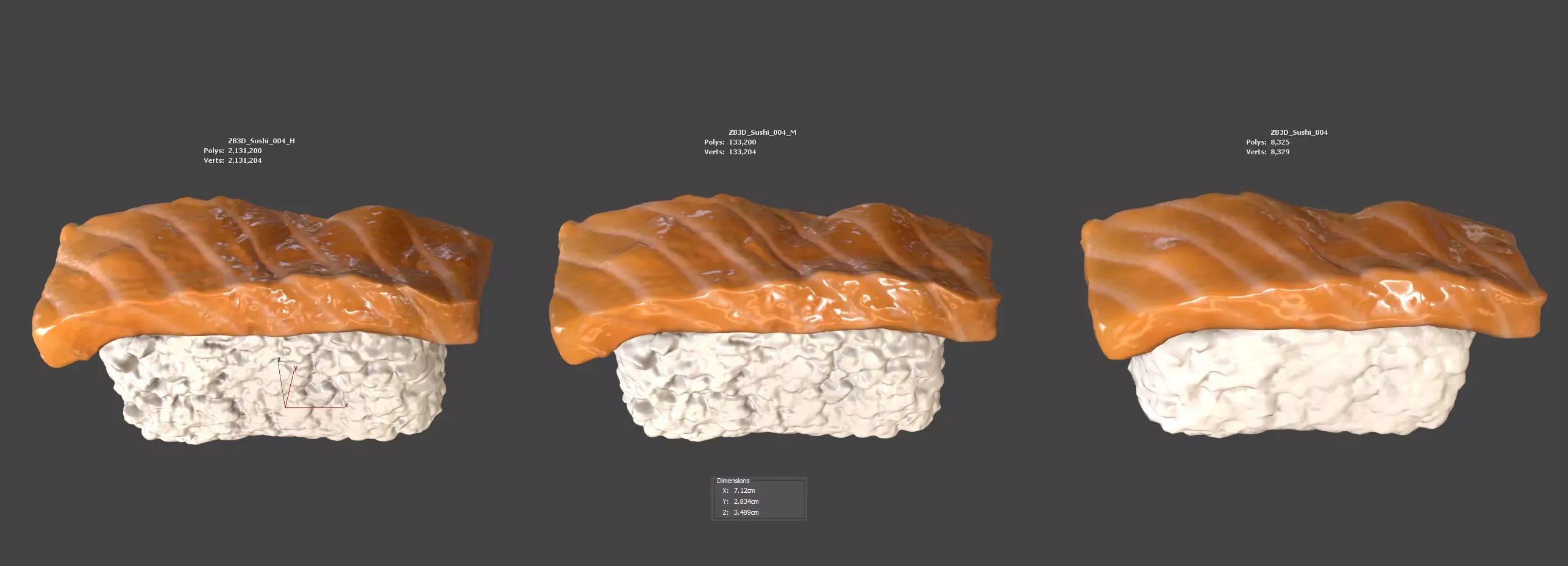Sushi 3D model_5