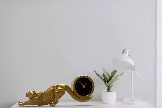 Leopard desk clock
