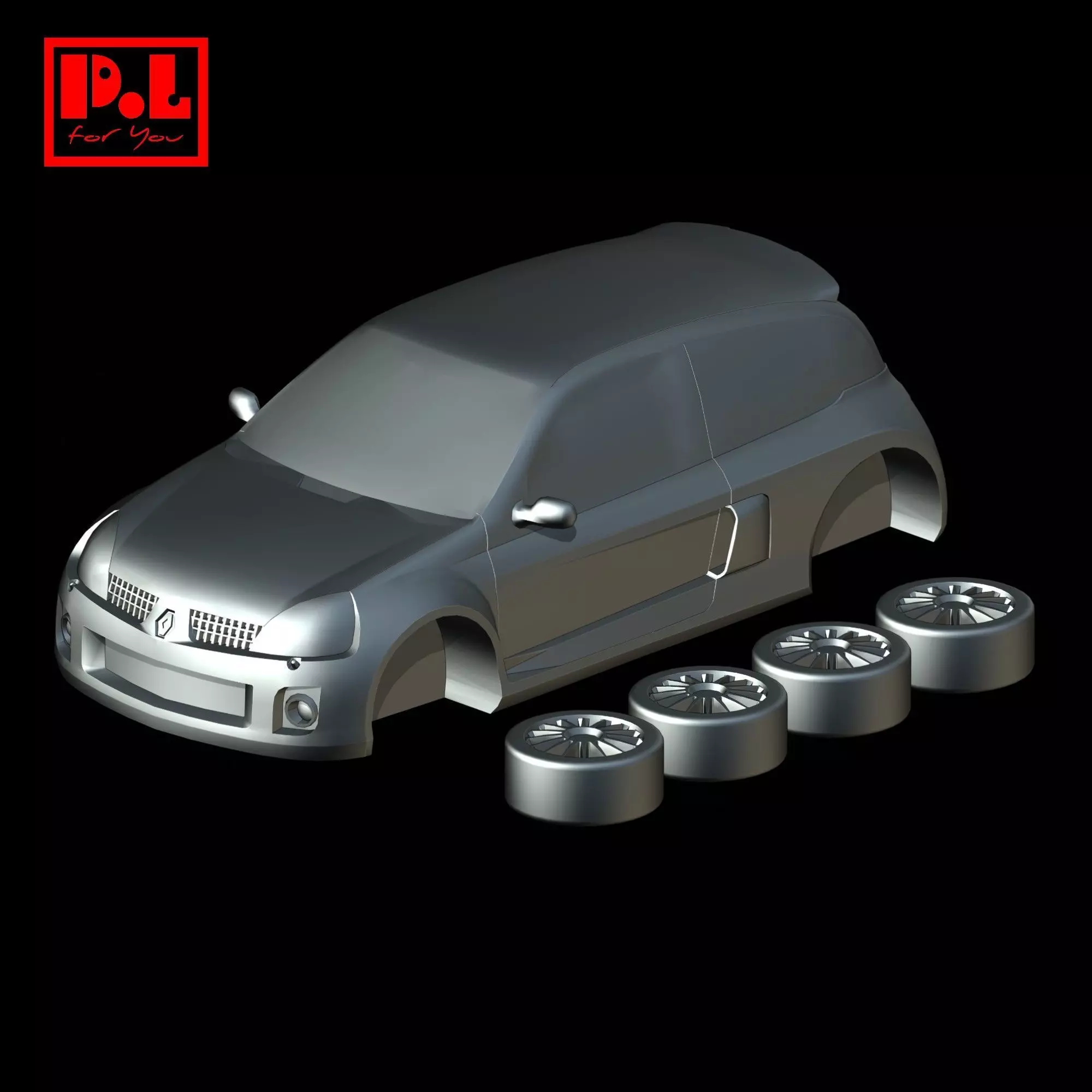 Renault Clio V6 2001 3D print model_0