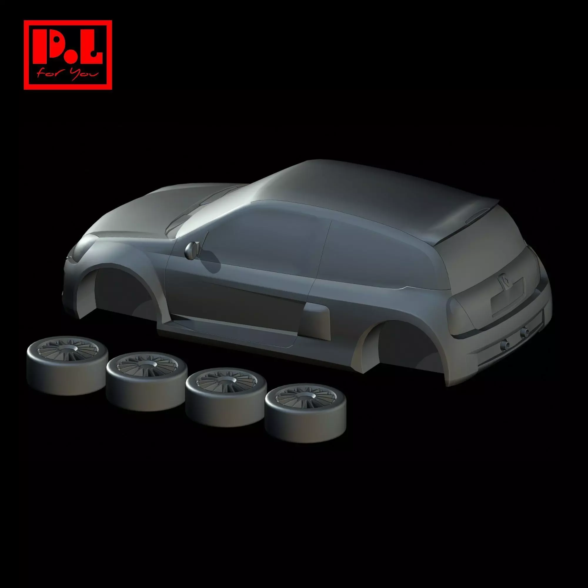 Renault Clio V6 2001 3D print model_2