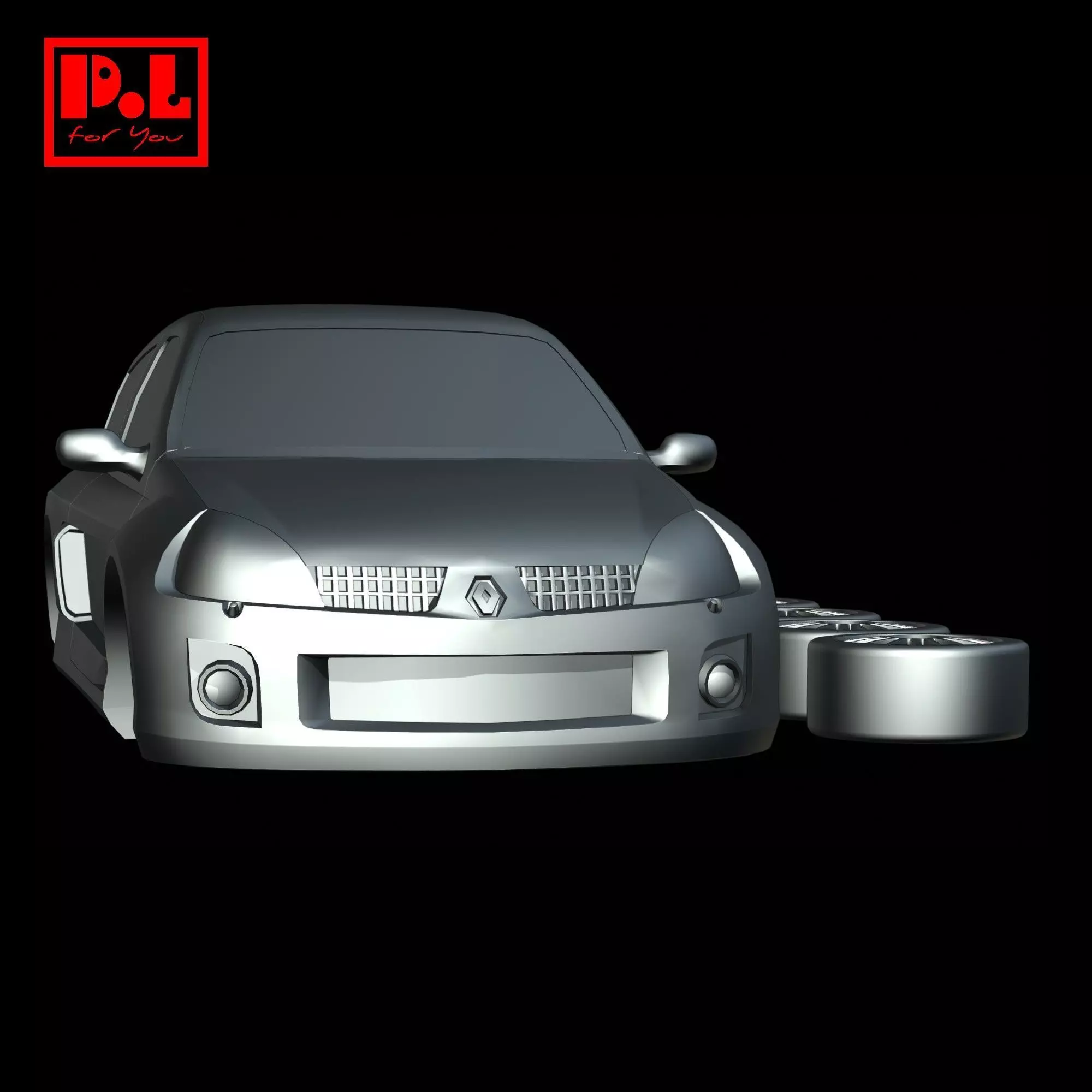 Renault Clio V6 2001 3D print model_6