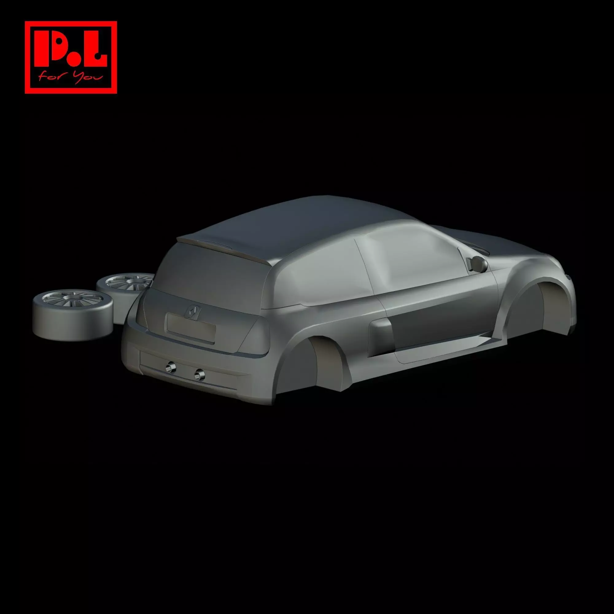 Renault Clio V6 2001 3D print model_4