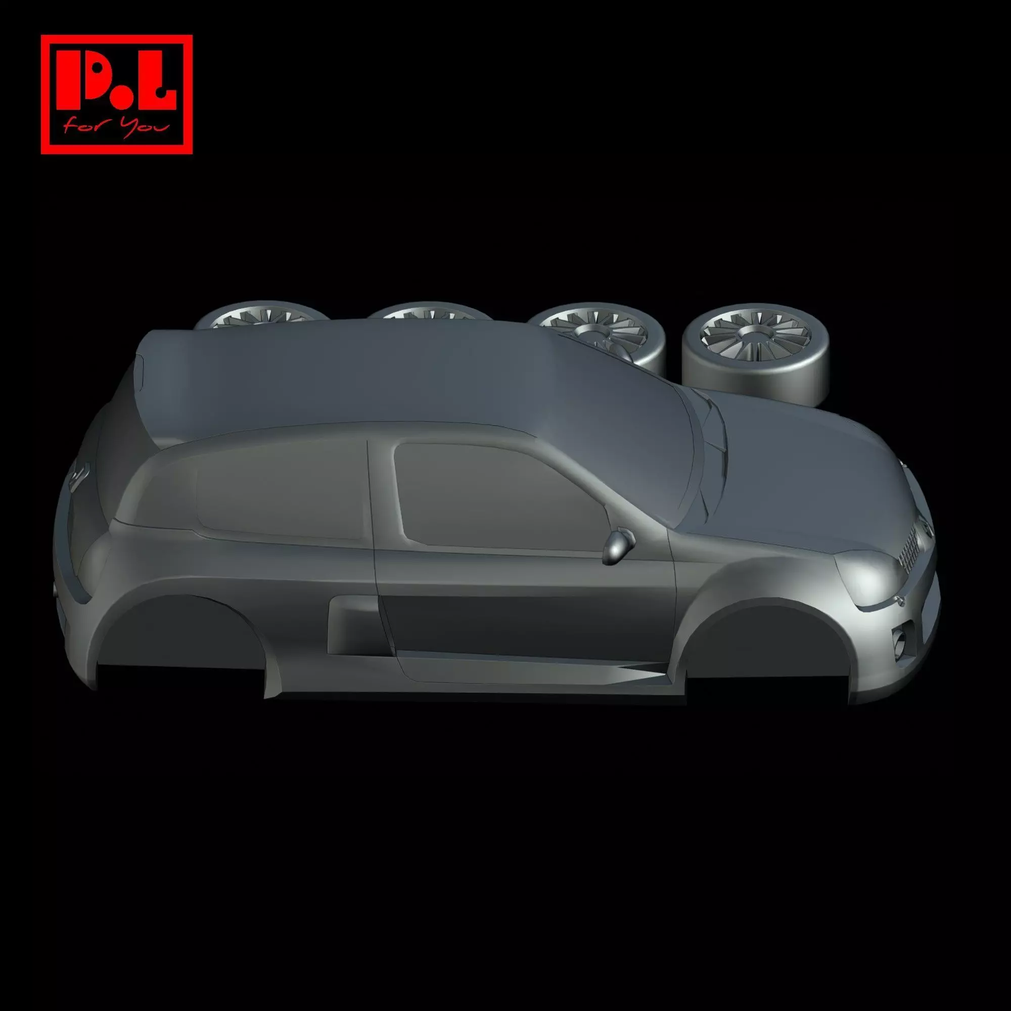 Renault Clio V6 2001 3D print model_5