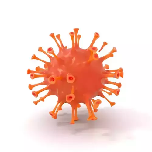 Orange Virus Structure model pack Low-poly 3D model