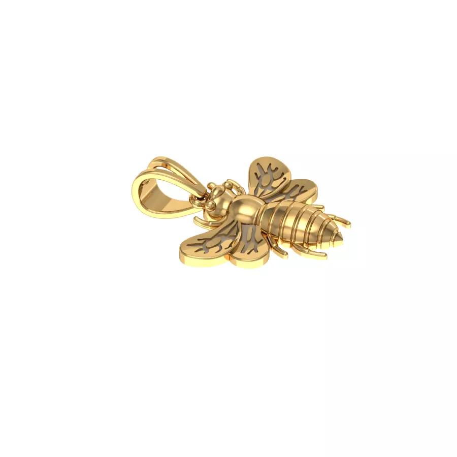 honey bee pendant 3D print model_2