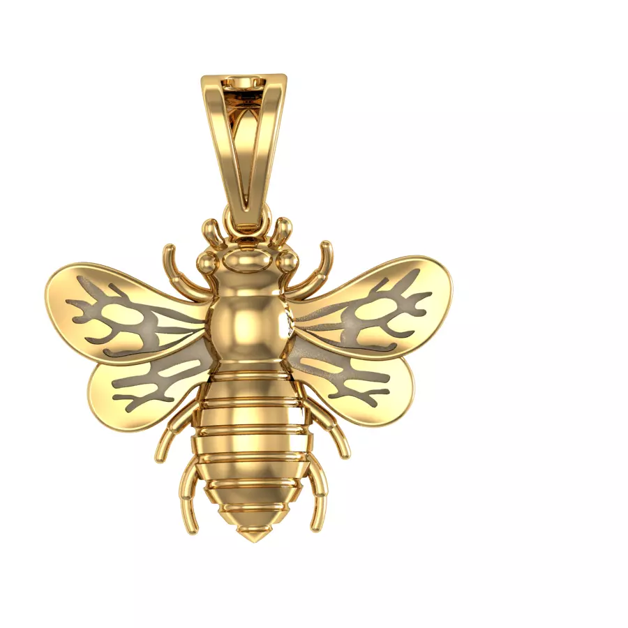 honey bee pendant 3D print model_1
