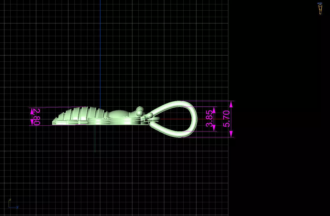 honey bee pendant 3D print model_5