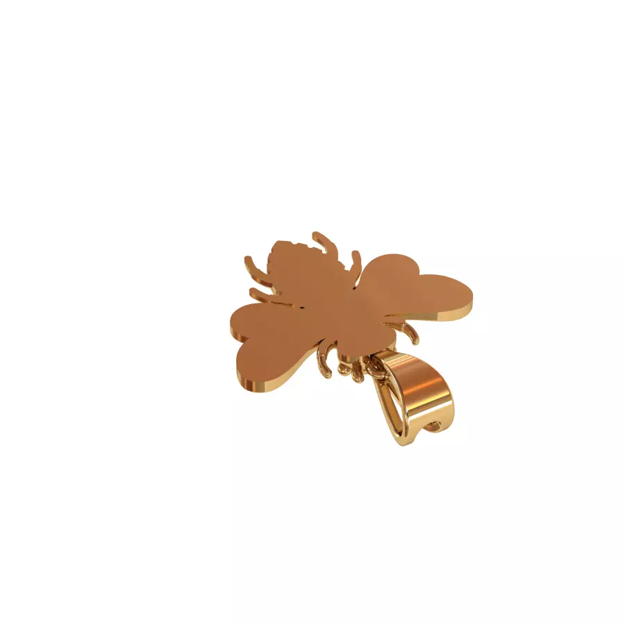 honey bee pendant 3D print model_4